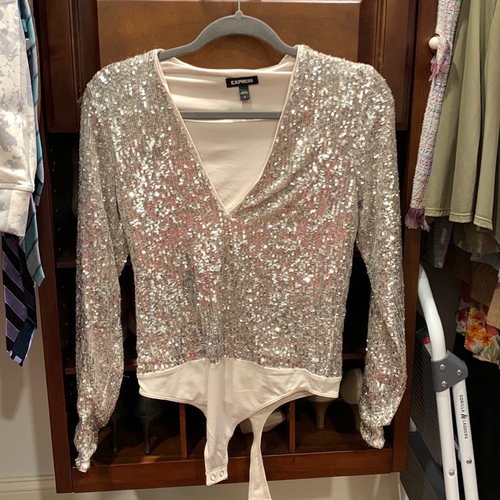 Express Small Sequin Bodysuit